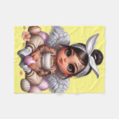 Gelbe Engeldecke Fleecedecke (Vorderseite (Horizontal))