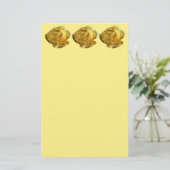 Gelbe Englische Rose Briefpapier (Stehend Vorderseite)