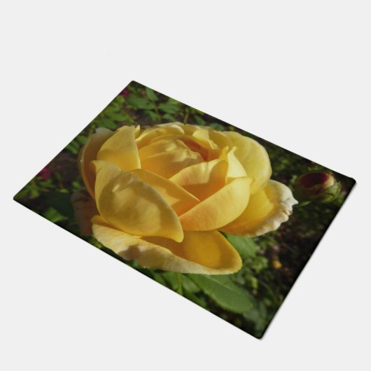 Gelbe Englische Rose Fußmatte (Schrägansicht)