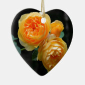 Gelbe Englische Rose Keramik Ornament (Rechts)