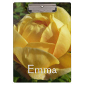 Gelbe Englische Rose Klemmbrett (Vorderseite)