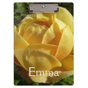 Gelbe Englische Rose Klemmbrett