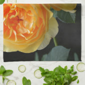 Gelbe Englische Rose Küchentuch (Gefaltet)