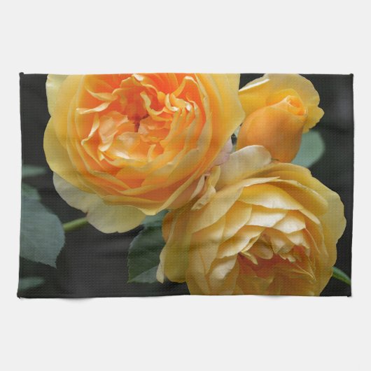 Gelbe Englische Rose Küchentuch (Horizontal)