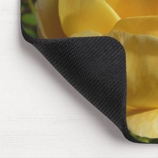 Gelbe Englische Rose Mousepad (Ecke)