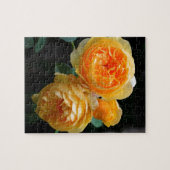 Gelbe Englische Rose Puzzle (Horizontal)