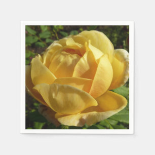 Gelbe Englische Rose Serviette