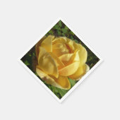 Gelbe Englische Rose Serviette (Ecke)