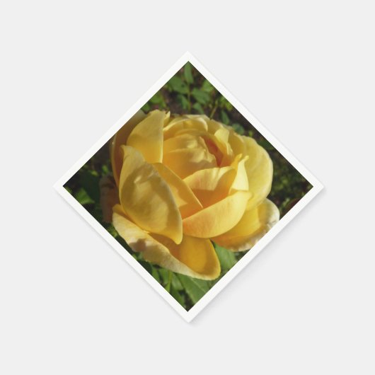 Gelbe Englische Rose Serviette (Ecke)