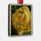 Gelbe Englische Rose Silbernes Ornament (Rechts)