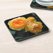 Gelbe Englische Rose Untersetzer (Linke Seite)