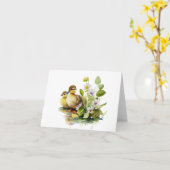 Gelbe Entchen mit Blumen Karte (Gelbe Blume)