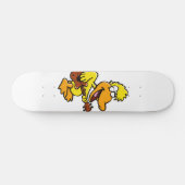 Gelbe Ente beim Gitarrenspielen | Farbe wählen Skateboard (Horizontal)