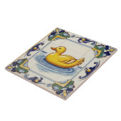 Gelbe Ente Blau Grün Dekorative Grenzbad Fliese (Seite)