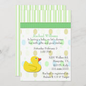 Gelbe Ente farbige Babydusche Einladung (Vorne/Hinten)