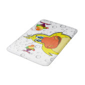 Gelbe Ente Fischblasen Badezimmer Badematte (Schrägansicht)