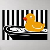 Gelbe Ente im Badewanne Poster (Vorne)