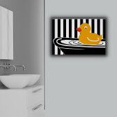 Gelbe Ente im Badewanne Poster