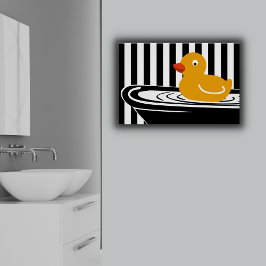 Gelbe Ente im Badewanne Poster