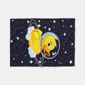 Gelbe Ente im Weltraum Geschenk| Ente für den Mutt Fleecedecke (Vorderseite (Horizontal))