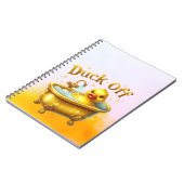 Gelbe Ente in der Badewanne Notizblock (Linke Seite)