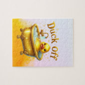 Gelbe Ente in der Badewanne Puzzle (Horizontal)