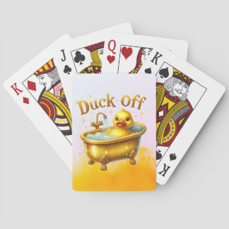 Gelbe Ente in der Badewanne Spielkarten
