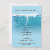 Gelbe Ente mit Sonnenbrille für Pool-Party Einladung (Rückseite)