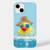 Gelbe Ente mit Sonnenbrille im Wasser Case-Mate iPhone Hülle (Rückseite)