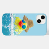 Gelbe Ente mit Sonnenbrille im Wasser Case-Mate iPhone Hülle (Rückseite (Horizontal))