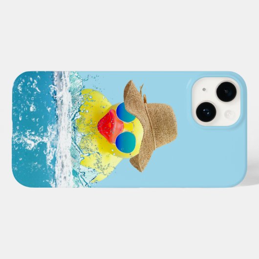 Gelbe Ente mit Sonnenbrille im Wasser Case-Mate iPhone Hülle (Rückseite (Horizontal))
