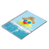 Gelbe Ente mit Sonnenbrille im Wasser Notizblock (Linke Seite)