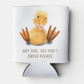 Gelbe Ente Playful Wink Dose Lächeln Cartoon Dosenkühler (Vorderseite)