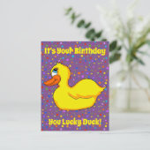 Gelbe Ente Postkarte (Stehend Vorderseite)