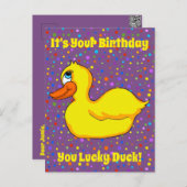 Gelbe Ente Postkarte (Vorne/Hinten)