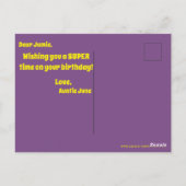 Gelbe Ente Postkarte (Rückseite)