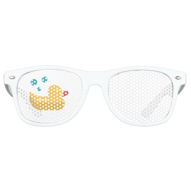 Gelbe Ente - Retro-Party-Sonnenbrille Partybrille (Vorderseite)