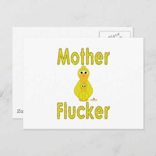 Gelbe Ente und Muttermilch Postkarte (Vorne/Hinten)