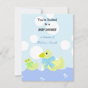 Gelbe Enten-Baby-Party Einladung