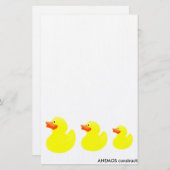 gelbe Enten Briefpapier (Vorne/Hinten)