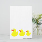 gelbe Enten Briefpapier (Stehend Vorderseite)