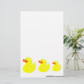 gelbe Enten Briefpapier (Stehend Vorderseite)