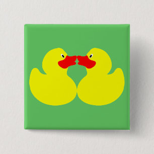 gelbe Enten Button