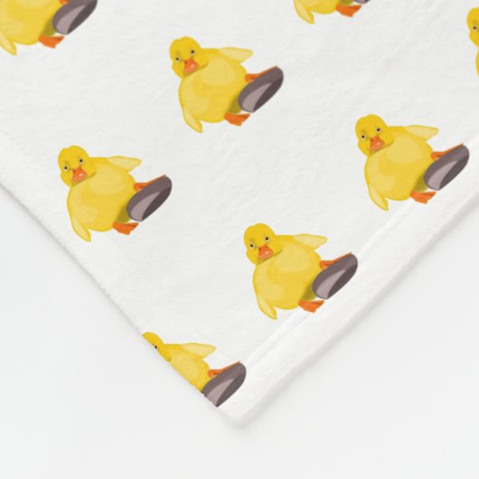 Gelbe Enten Fleece Blanket (Ecke)