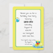 Gelbe Enten für das Party am Geburtstag Einladung (Rückseite)