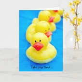 Gelbe Enten für schnelle Erholung Karte (Gelbe Blume)