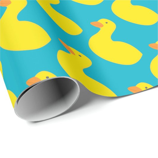 Gelbe Enten, kundenspezifisches Wrapper Geschenkpapier (Rolleneckpunkt)