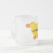 Gelbe Enten-Quaken-T-Shirts und Geschenke Mattglastasse (Vorderseite Links)