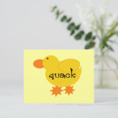 Gelbe Enten-Quaken-T-Shirts und Geschenke Postkarte (Stehend Vorderseite)