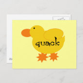 Gelbe Enten-Quaken-T-Shirts und Geschenke Postkarte (Vorne/Hinten)